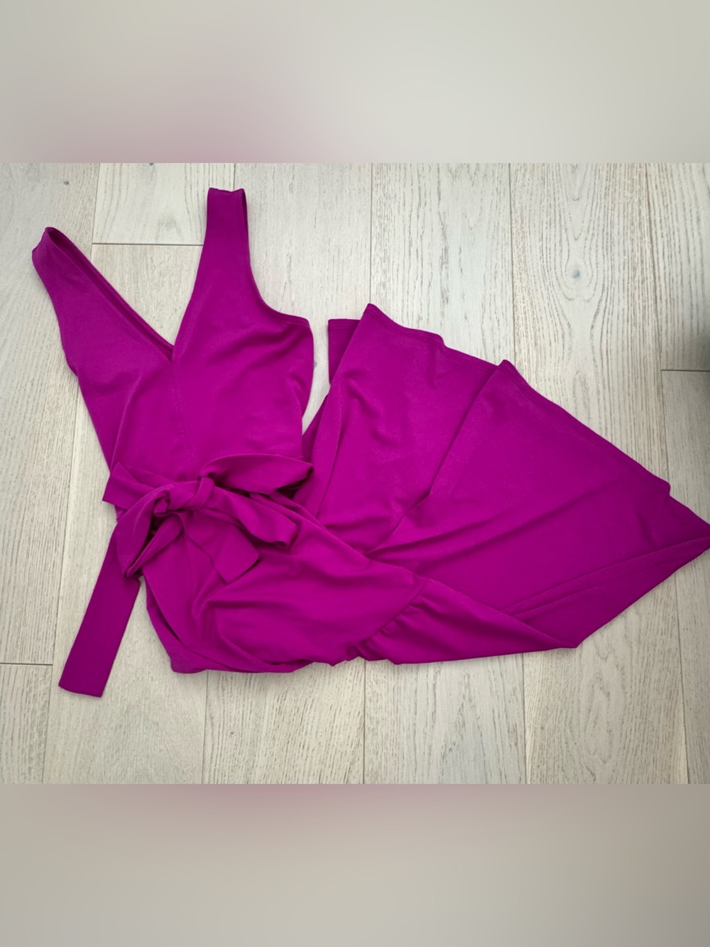 Banana Republic Magenta Pink Tie Waist Wide Leg Jumpsuit XS - Picture 8 of 9